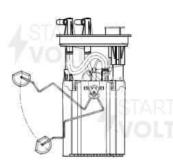 Модуль топливного насоса для автомобилей KIA Rio (00-) 1.5i