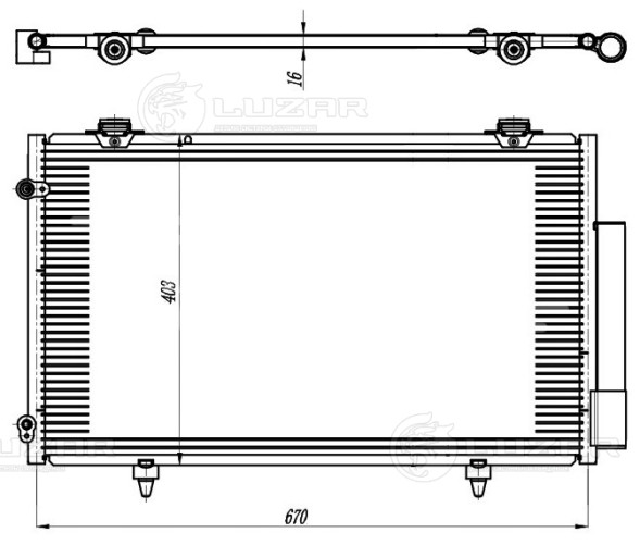 Радиатор кондиционера для автомобилей Lifan X50 (15-)