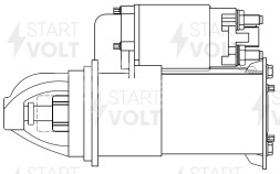 Стартер для автомобилей Chevrolet Captiva C140 (10-)/Opel Antara (10-) 2.4i/2.2D 1,2кВт