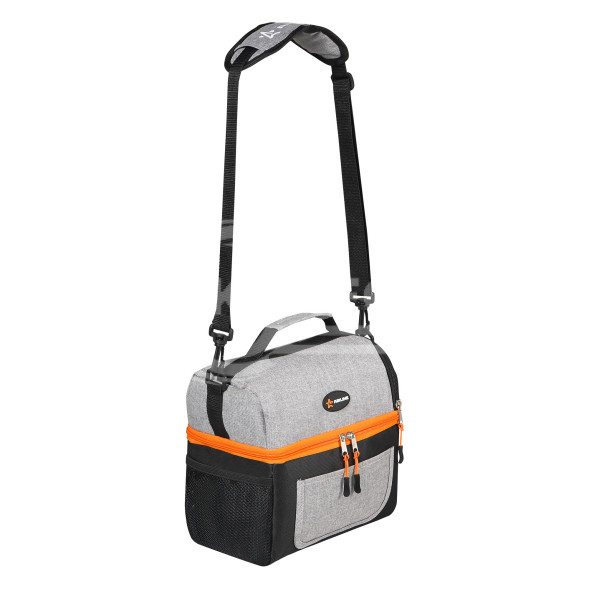 Сумка-холодильник (термосумка) PRO, 9л, 25*22.5*16.5см, водонепр., чер./сер.