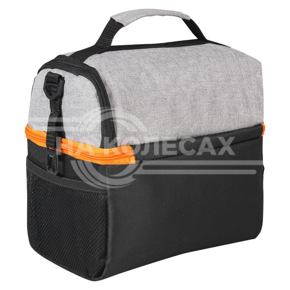 Сумка-холодильник (термосумка) PRO, 9л, 25*22.5*16.5см, водонепр., чер./сер.