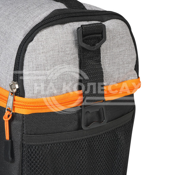 Сумка-холодильник (термосумка) PRO, 9л, 25*22.5*16.5см, водонепр., чер./сер.