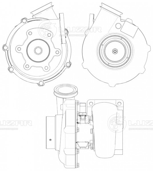 Турбокомпрессор для а/м  MAN TGA (02-)/TGS (07-)  с дв. D2066 (тип K29 ) (d крыл. 68,8 мм)