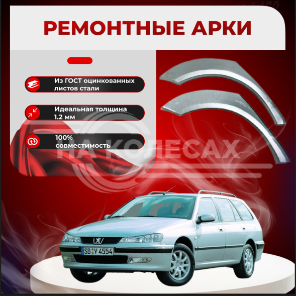 Ремонтные задние арки Peugeot 406 SW
