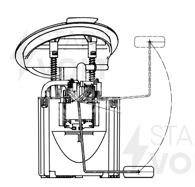 Модуль топливного насоса для автомобилей Mercedes-Benz С W204 (06-)/E W212 (09-) 1.8i правый с эжекционным насосом