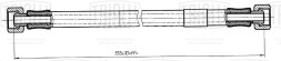 Шланг тормозной для автомобилей КамАЗ 5425 без пружины L=555мм (гайка-гайка)