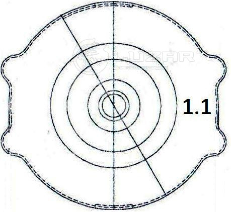 Крышка (пробка) радиатора для автомобилей Dodge/Chrysler/Jeep 1.1 bar