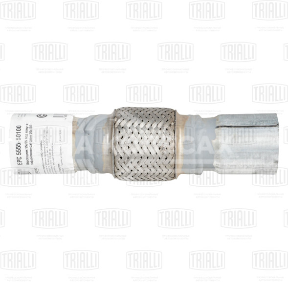 Переходник 55/55 L=250 под хомут с виброкомпенсатором 55х100 (нержавеющая алюминизированная сталь)