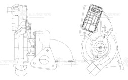 Турбокомпрессор для а/м Ford Transit (06-) 2.4D (тип GT2052V)