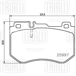 Колодки тормозные для автомобилей Mercedes C (W205) (14-) дисковые передние для тормозной системы AMG
