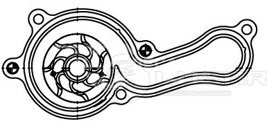 Насос водяной для автомобилей Honda Fit (01-)/Jazz (01-) 1.2i/1.3i