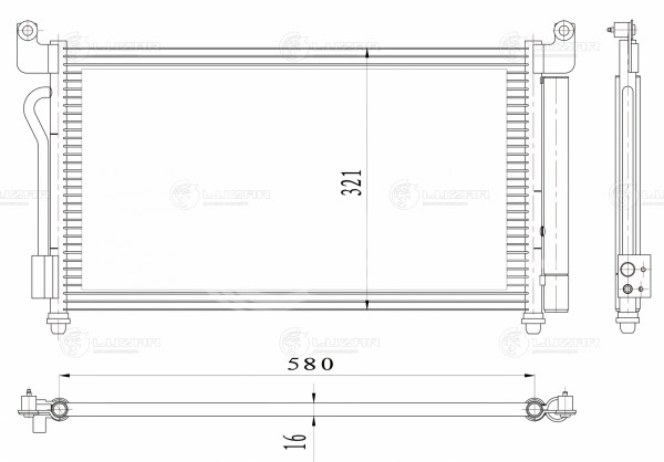 Радиатор кондиционера для автомобилей Indis S18D (10-) 1.3i