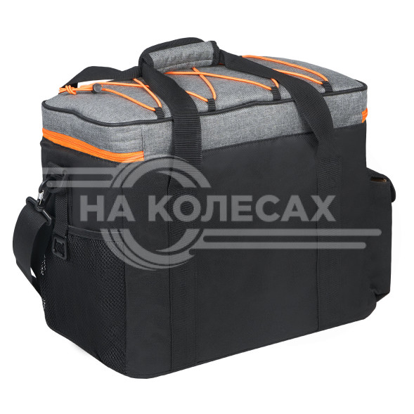 Сумка-холодильник (термосумка) PRO, 18л, 34*28*19.5см, водонепр., чер./сер.