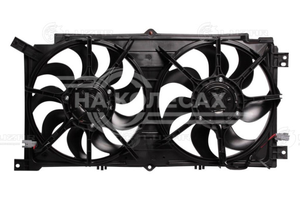 Электровентилятор охлаждения для автомобилей NewActyon/Korando C (10-) (2 вент.) (с кожухом)