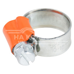 Хомут 10-16/9,7мм, червячный PRO, усиленный, W1(оцинк.), 1 шт.