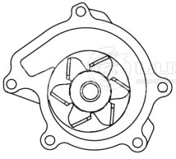 Насос водяной для автомобилей Toyota Vitz (99-)/FunCargo (99-)/Platz (00-)/Yaris (99-) 1.0i/1.3i [SZ] 3отв.