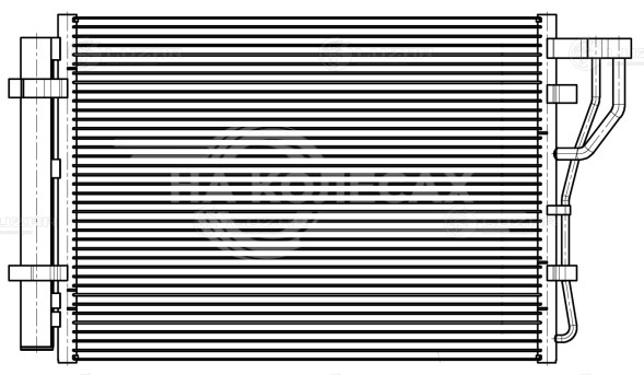 Радиатор кондиционера для автомобилей Venga (10-) 1.4i/1.6i