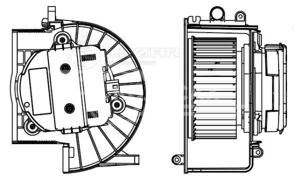 Электровентилятор отопителя для автомобилей КАМАЗ 54901 (19-)/Mercedes-Benz Actros MP4/MP5 (11-)