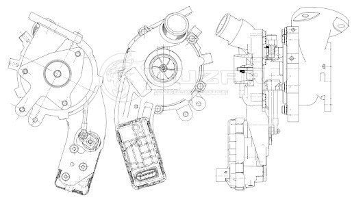 Турбокомпрессор для а/м Land Rover Discovery (09-) 3.0D [306DT] (тип GTB1749VK) (левый)