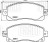 Колодки тормозные дисковые передние для автомобилей Subaru XV (17-)