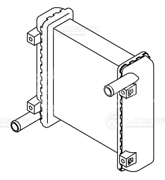 Радиатор отопителя для автобусов ГАЗ/ПАЗ (алюминиевый, для отопителя ШААЗ)