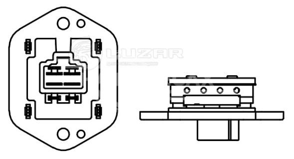 Резистор электровентилятора отопителя для автомобилей Mitsuibishi Lancer IX (03-)/Outlander I (03-)