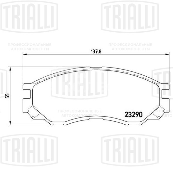 Колодки тормозные для автомобилей Mitsubishi L200 (96-) дисковые передние