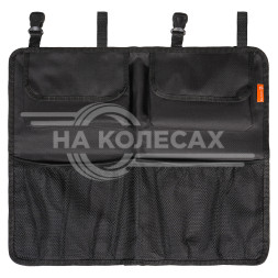 Органайзер на спинку заднего сиденья, 2/3, цельный, с карманами, цвет черный