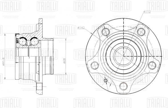 Ступица задняя в сборе с подшипником для автомобиля Audi A6 (11-)/Audi A7 (10-)