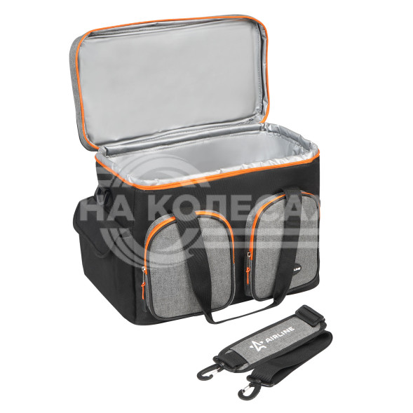 Сумка-холодильник (термосумка) PRO, 27л, 40*31*22см, водонепр., чер./сер.