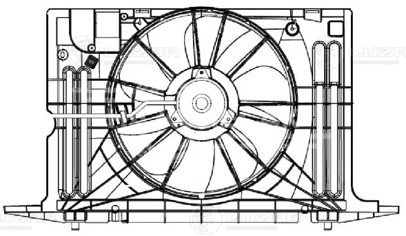 Электровентилятор охлаждения для автомобилей Toyota Corolla (E150) (07-)/Auris (09-) 1.4i/1.6i (с кожухом)