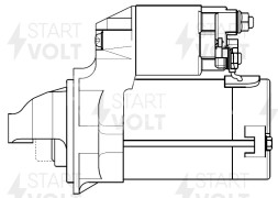 Стартер для автомобилей Toyota Corolla E120 (01-)/Rav 4 A20 (00-) 1.8i 1,5кВт