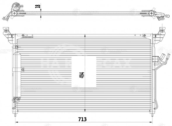 Радиатор кондиционера для автомобилей Infiniti FX (02-) 3.5i/4.5i