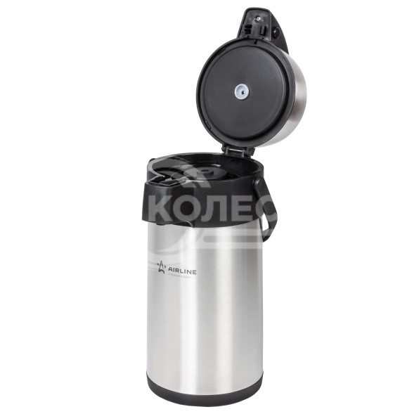 Термос с помпой 3,0 л., нержавеющая сталь (304), металлик