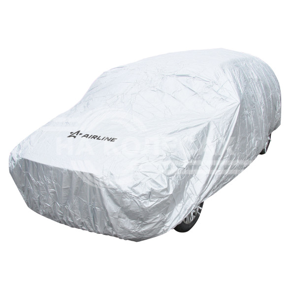 Чехол-тент на автомобиль защитный, XL(510*195*150см) молния для двери, универсал., серый