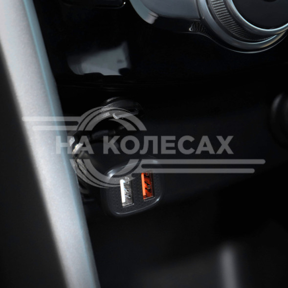 Адаптер автомобильный 2хUSB QC 3.0 + 2.1А 12/24В
