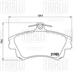 Колодки тормозные для автомобилей Volvo S40 (95-) / V40 (95-) дисковые передние 130x80