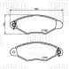 Колодки тормозные для автомобилей Renault Kangoo (97-) / Citroen Xsara (97-) без ABS дисковые передние (в комплекте с двумя датчиками)