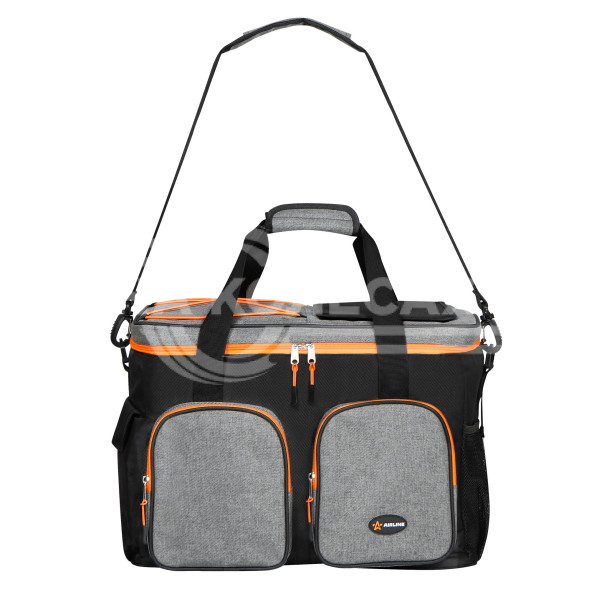 Сумка-холодильник (термосумка) PRO, 36л, 44*33*25см, водонепр., чер./сер.