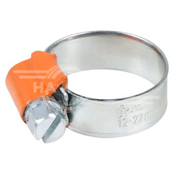 Хомут 12-22/9,7мм, червячный PRO, усиленный, W1(оцинк.), 1 шт.