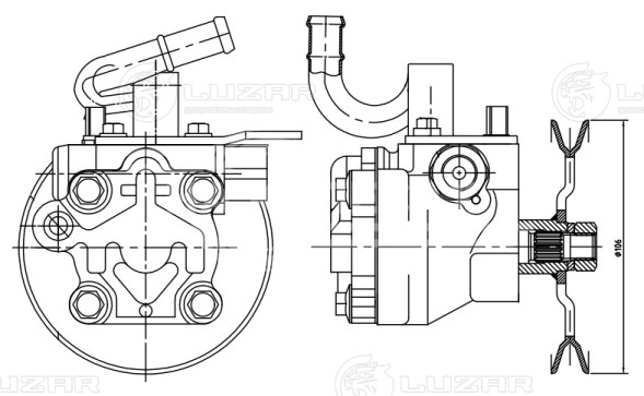 Насос гур для автомобилей Kia Rio (05-) 1.4i