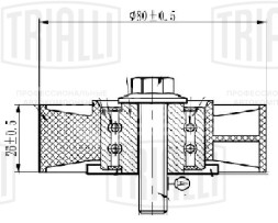 Ролик приводного ремня для автомобилей УАЗ Патриот (2016-) (ЗМЗ 409) / BMW 5 E60 (03-)/X5 E70 (06-) 2.5i/3.0i [N52; N53] (опорный) (под ремень 6PK)