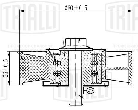 Ролик приводного ремня для автомобилей УАЗ Патриот (2016-) (ЗМЗ 409) / BMW 5 E60 (03-)/X5 E70 (06-) 2.5i/3.0i [N52; N53] (опорный) (под ремень 6PK)