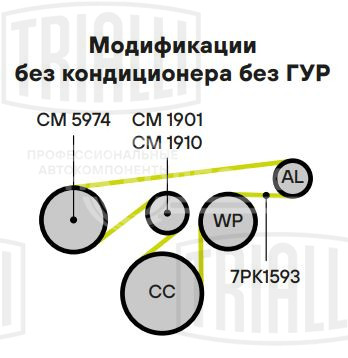 Ролик приводного ремня для автомобилей Toyota RAV 4 (00-)/Camry (06-) 2.0i/2.4i [AZ] (с натяжным механизмом, пружинный натяжитель) (CM 1910)