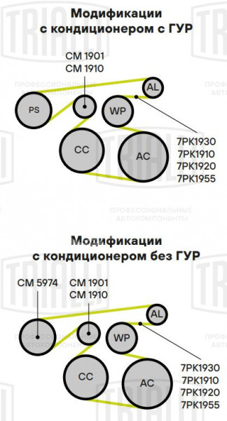 Ролик приводного ремня для автомобилей Toyota RAV 4 (00-)/Camry (06-) 2.0i/2.4i [AZ] (с натяжным механизмом, пружинный натяжитель) (CM 1910)