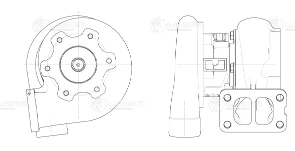 Турбокомпрессор для а/м КАМАЗ 740.60/61/62/63/65 E-3 правый (6 шп.) (тип S2B)