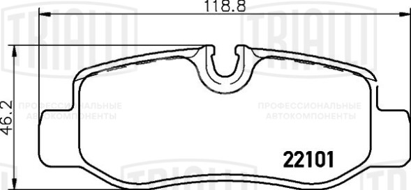 Колодки тормозные задние для автомобилей Mercedes V (W447) (14-)