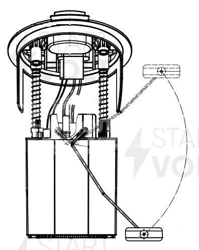 Модуль топливного насоса для автомобилей Mercedes-Benz C W204 (06-) 1.8i/E W212 (09-) 3.0i правый без эжекционного насоса
