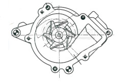 Насос водяной для автомобилей Chevrolet Captiva (11-)/Vectra C (02-) 2.0i/2.2i/2.4i