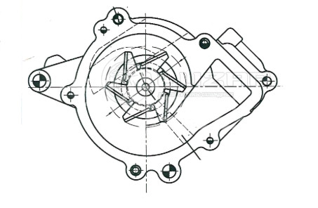 Насос водяной для автомобилей Chevrolet Captiva (11-)/Vectra C (02-) 2.0i/2.2i/2.4i